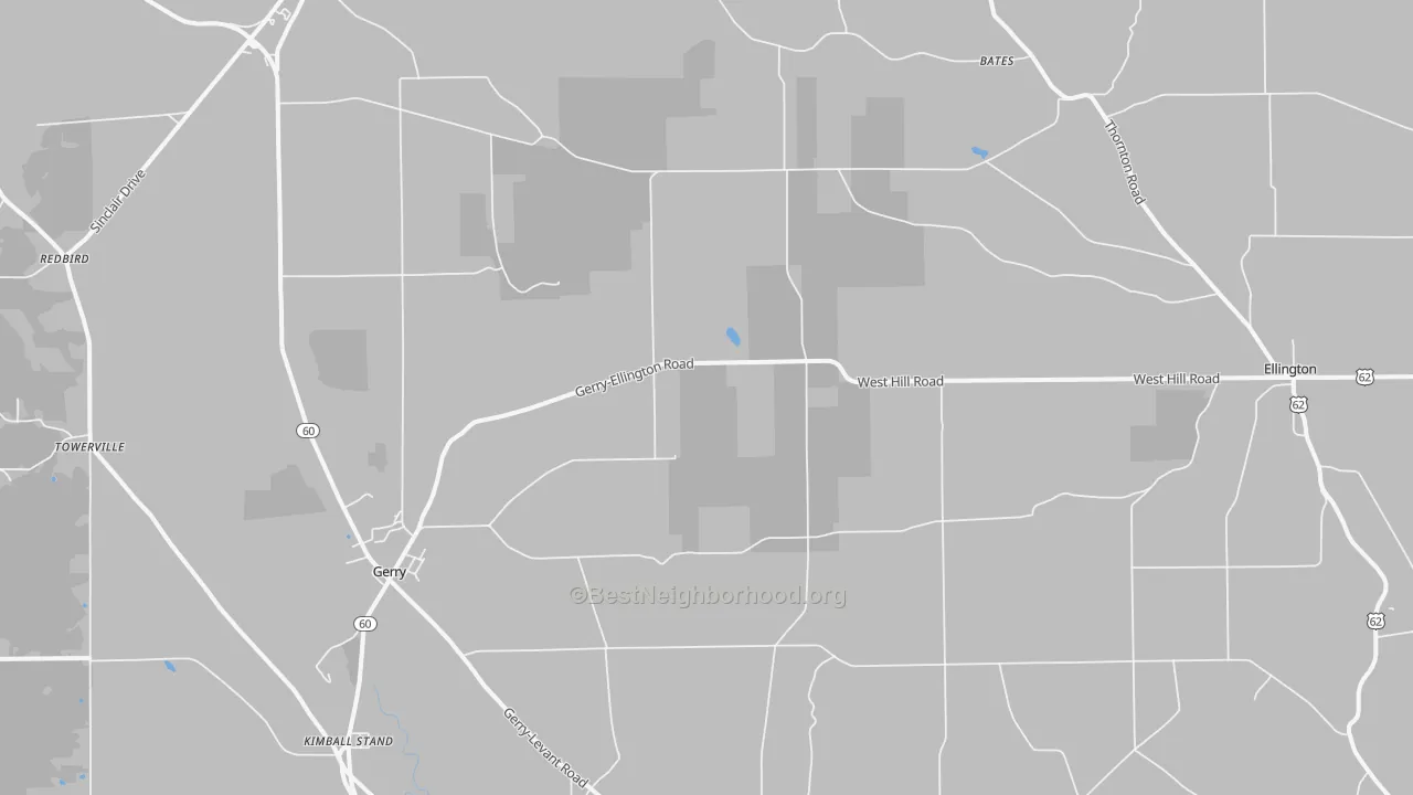 Transit Grade map of 14740, NY
