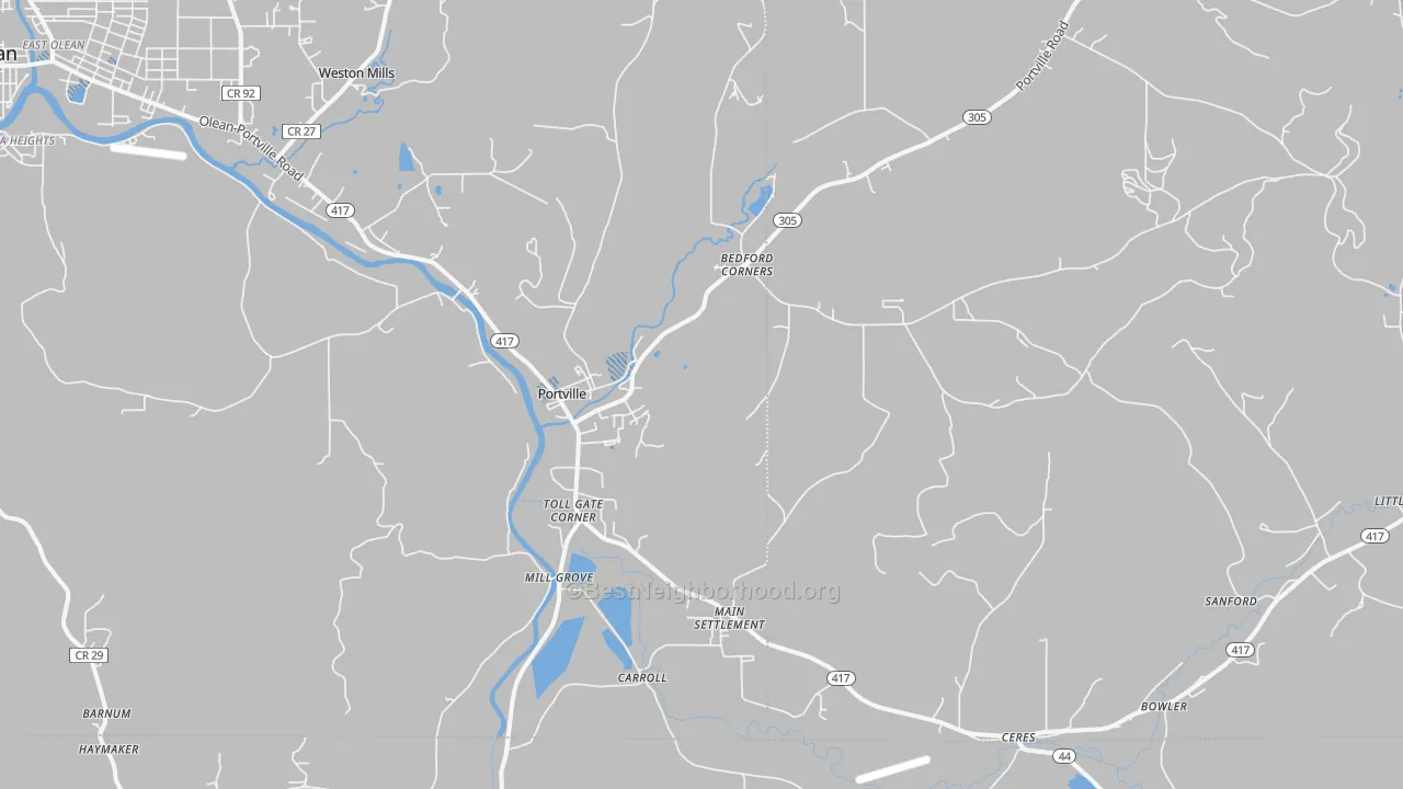 Transit Grade map of 14770, NY