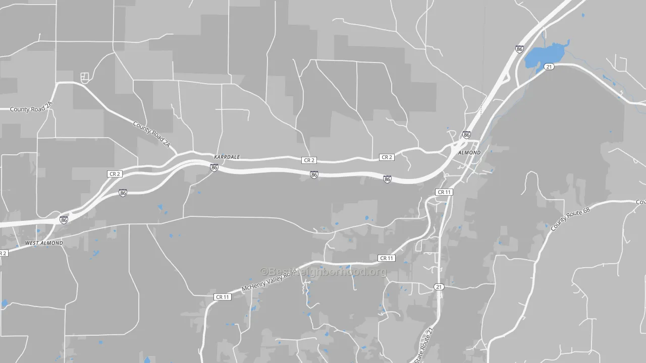 Transit Grade map of 14804, NY