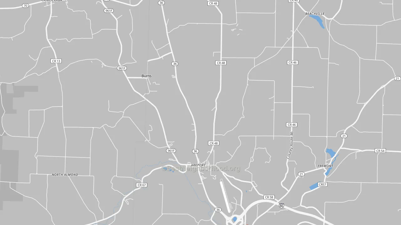Transit Grade map of 14807, NY