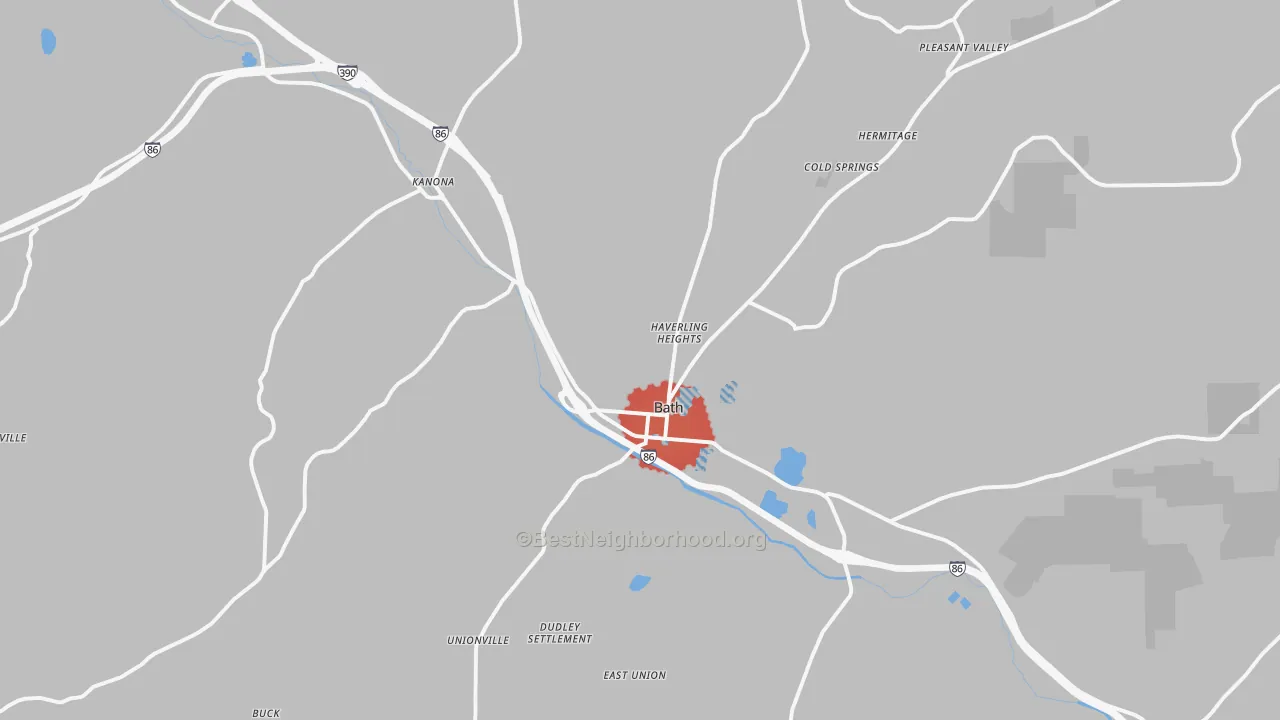 Transit Grade map of 14810, NY