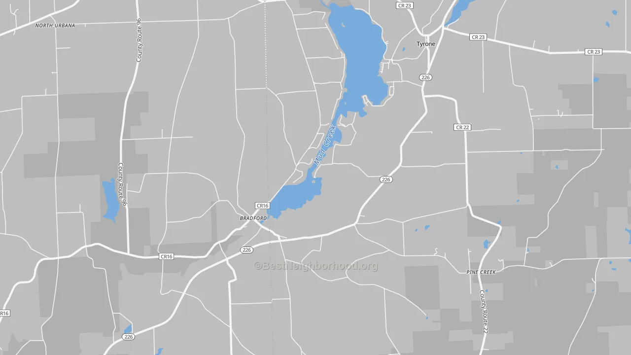 Transit Grade map of 14815, NY