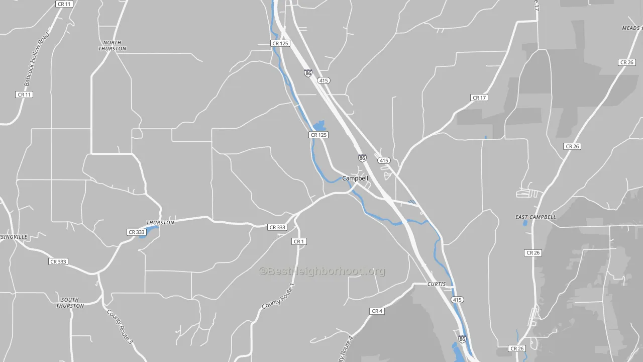 Transit Grade map of 14821, NY