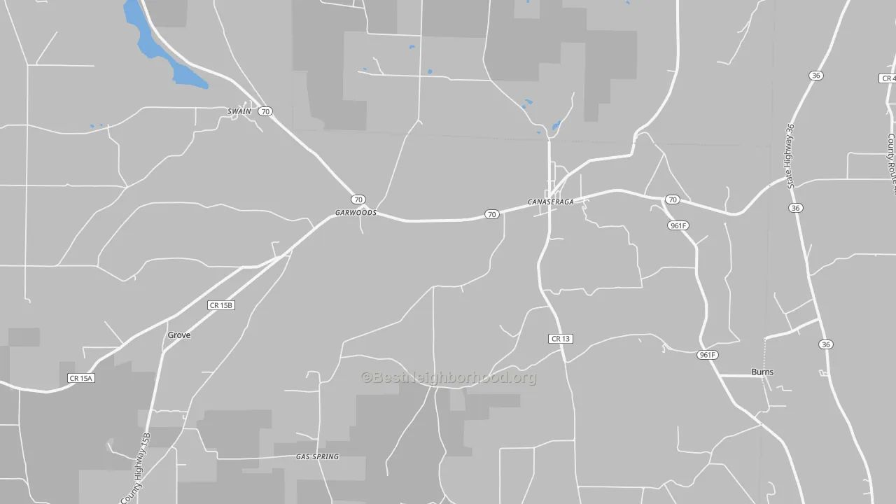 Transit Grade map of 14822, NY