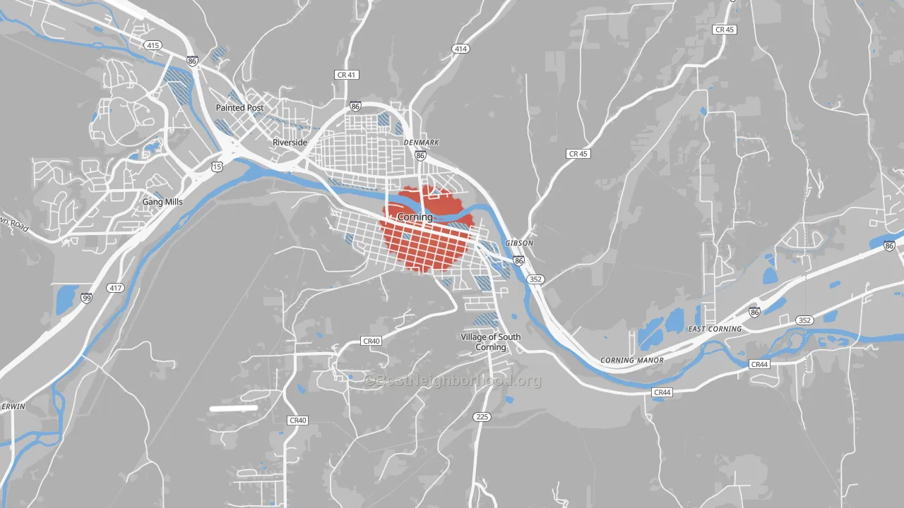 Transit Grade map of 14830, NY