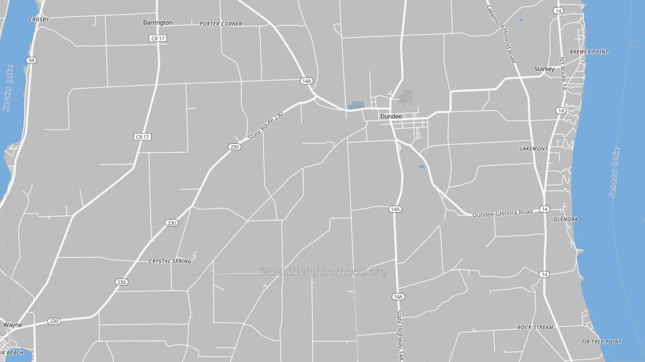 Transit Grade map of 14837, NY