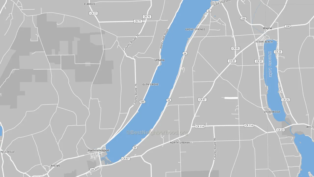 Transit Grade map of 14840, NY