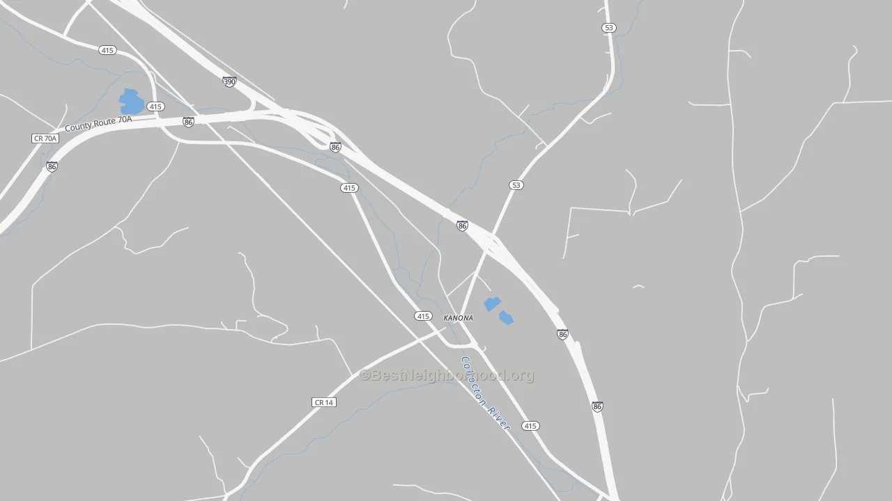 Transit Grade map of 14856, NY