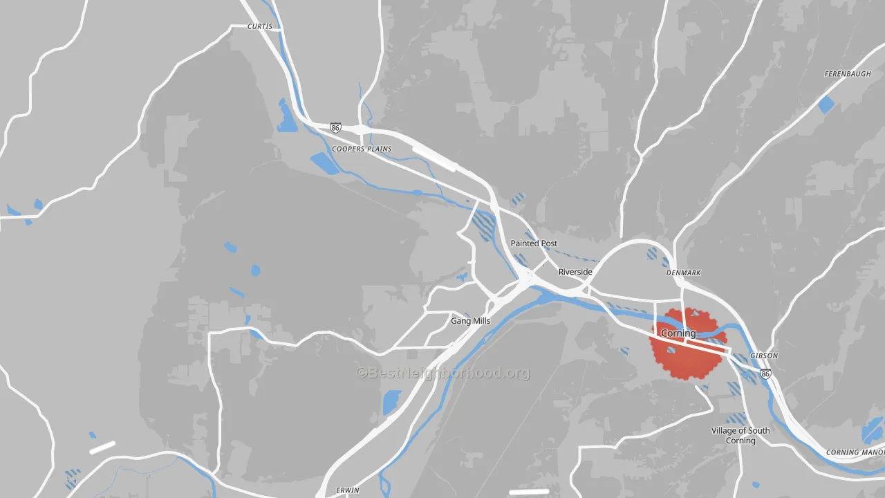 Transit Grade map of 14870, NY