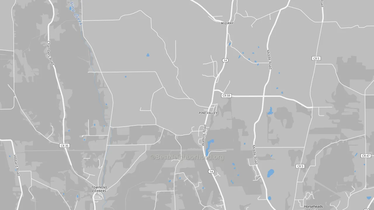 Transit Grade map of 14872, NY