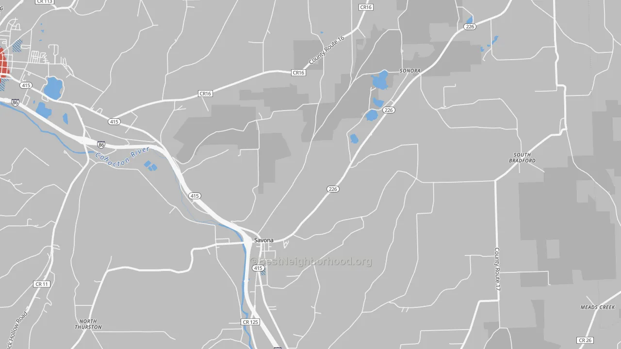 Transit Grade map of 14879, NY