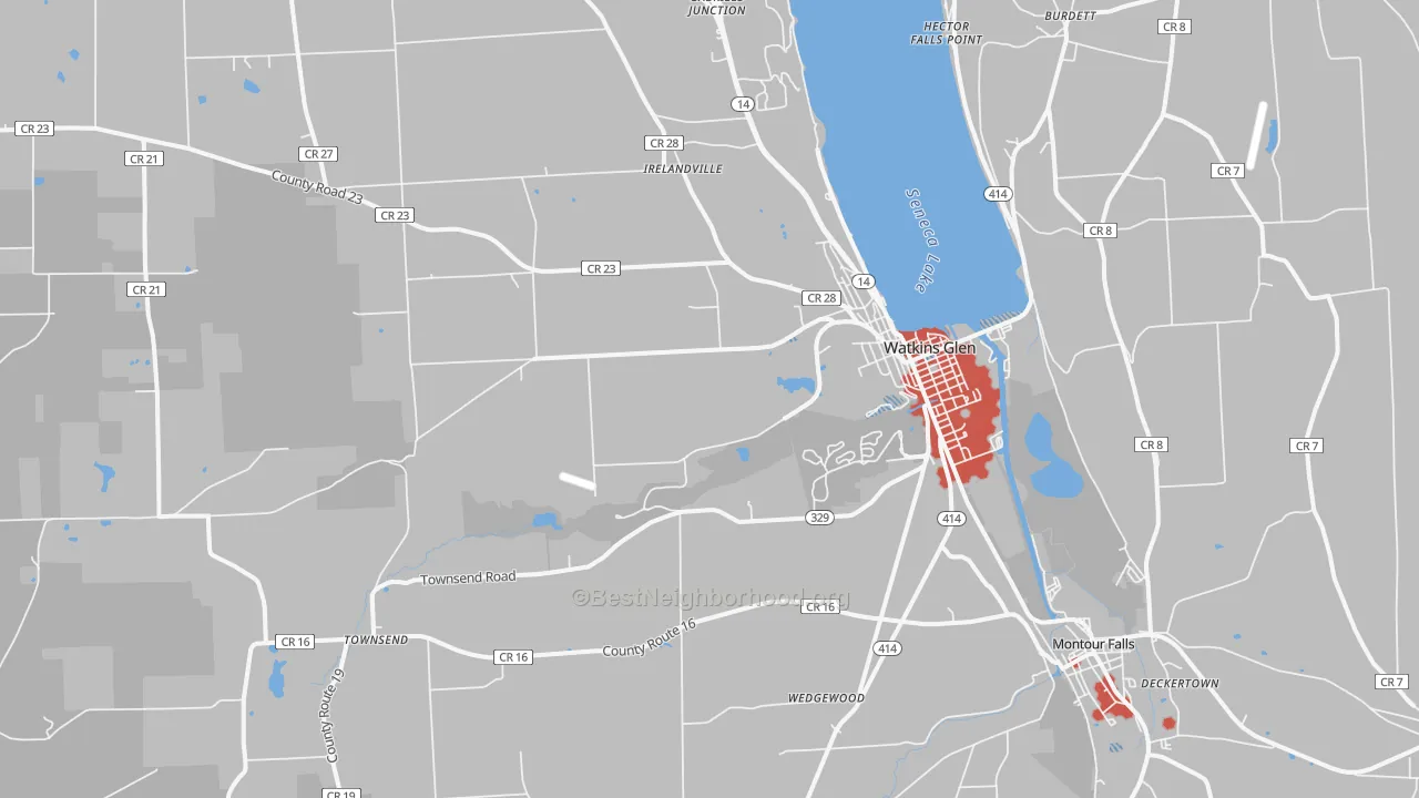 Transit Grade map of 14891, NY