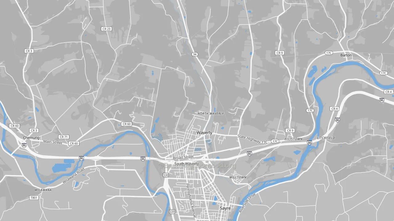 Transit Grade map of 14892, NY