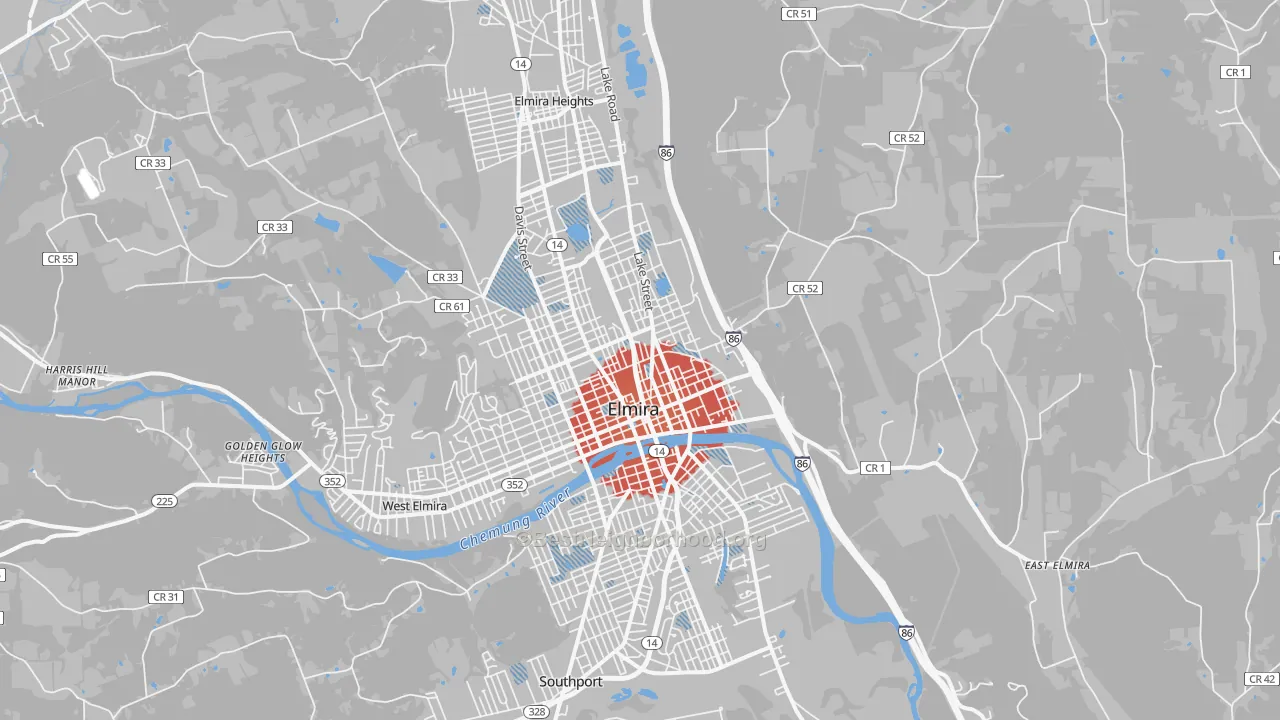 Transit Grade map of 14901, NY