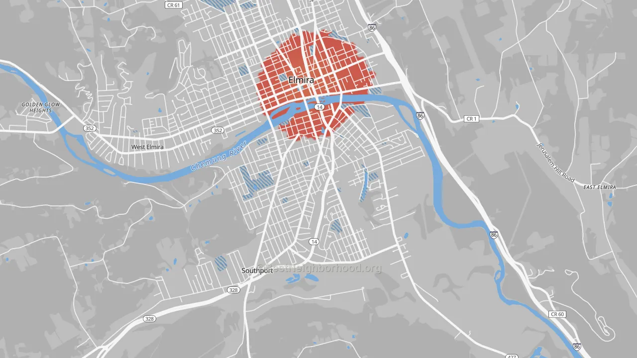 Transit Grade map of 14904, NY