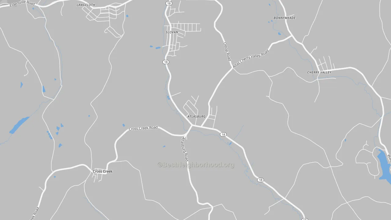 Transit Grade map of 15004, PA
