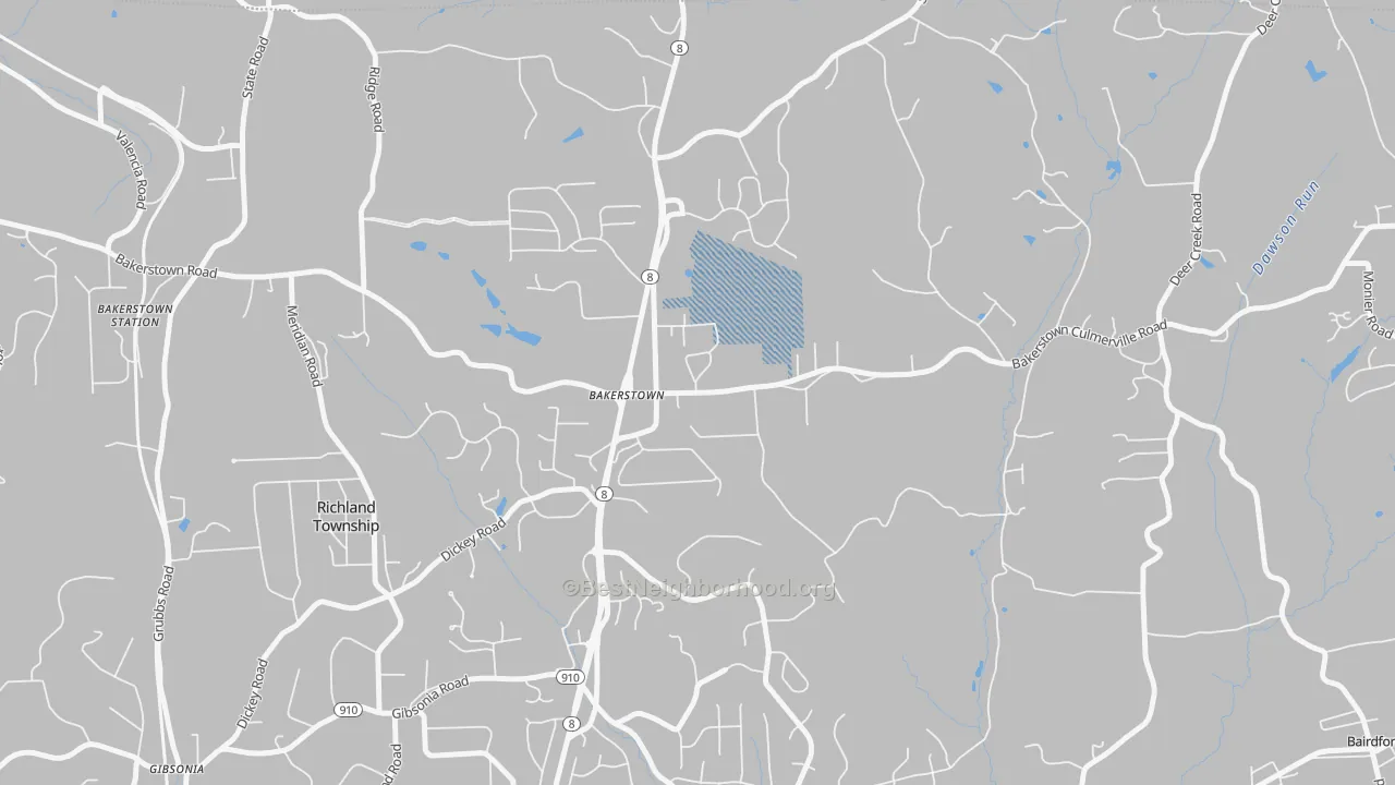 Transit Grade map of 15007, PA