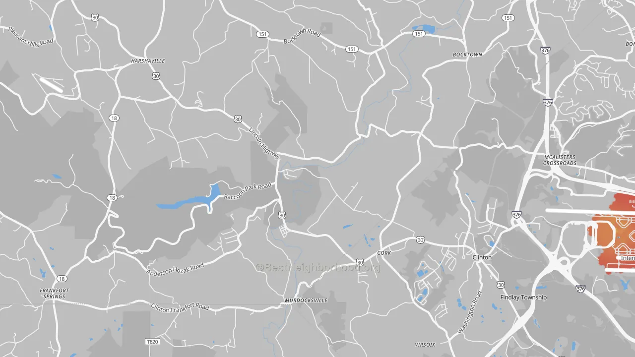 Transit Grade map of 15026, PA
