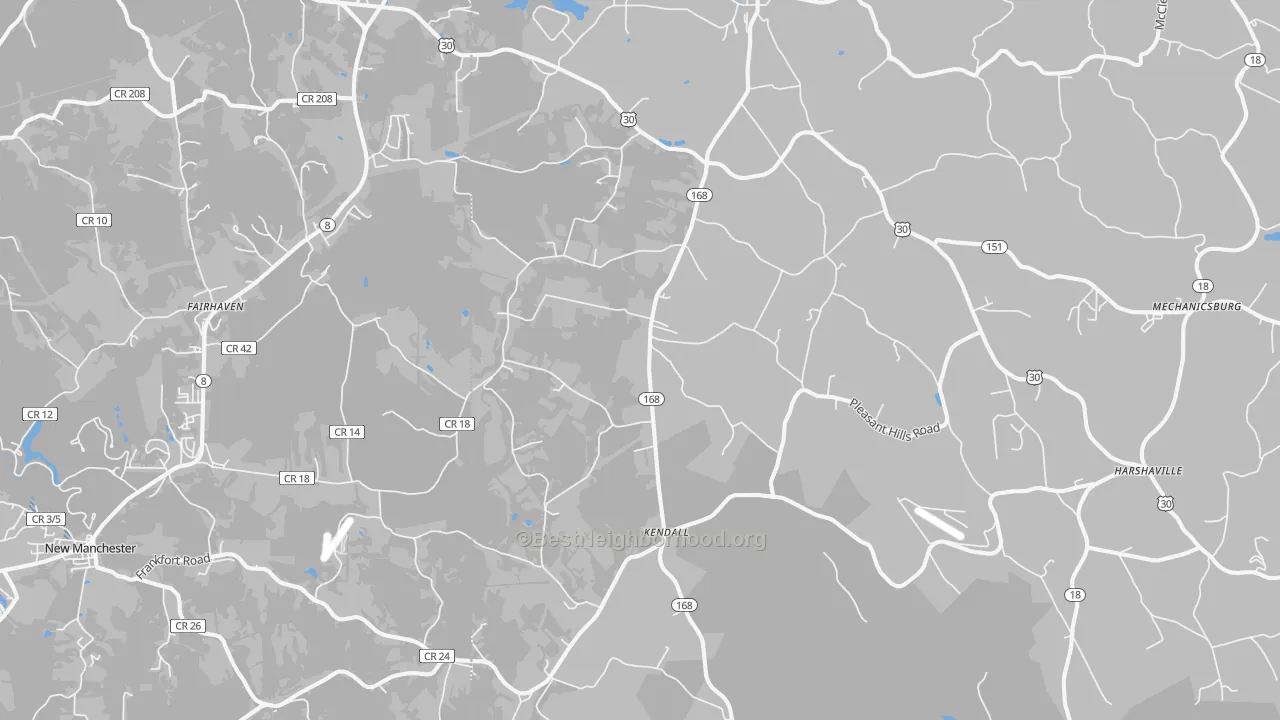 Transit Grade map of 15043, PA