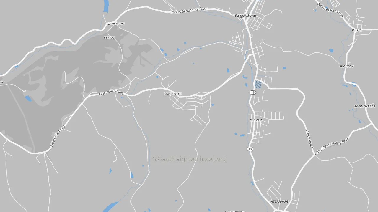 Transit Grade map of 15054, PA
