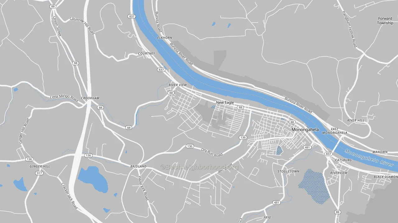 Transit Grade map of 15067, PA