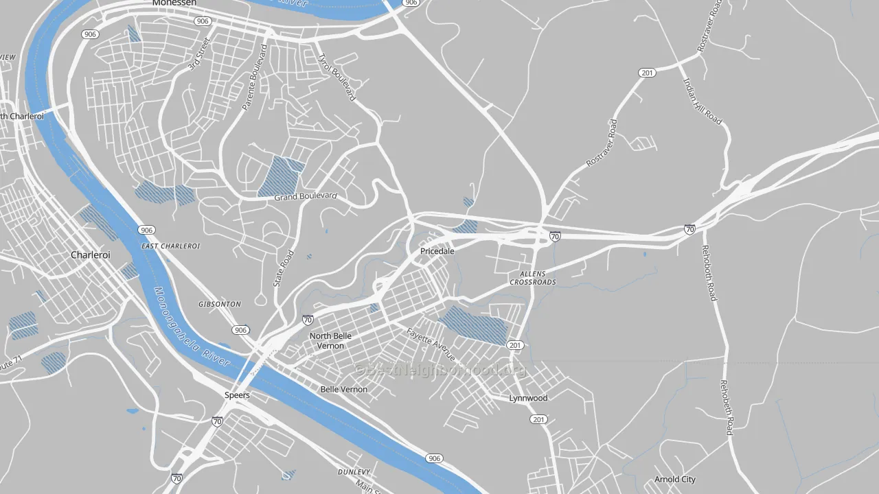 Transit Grade map of 15072, PA
