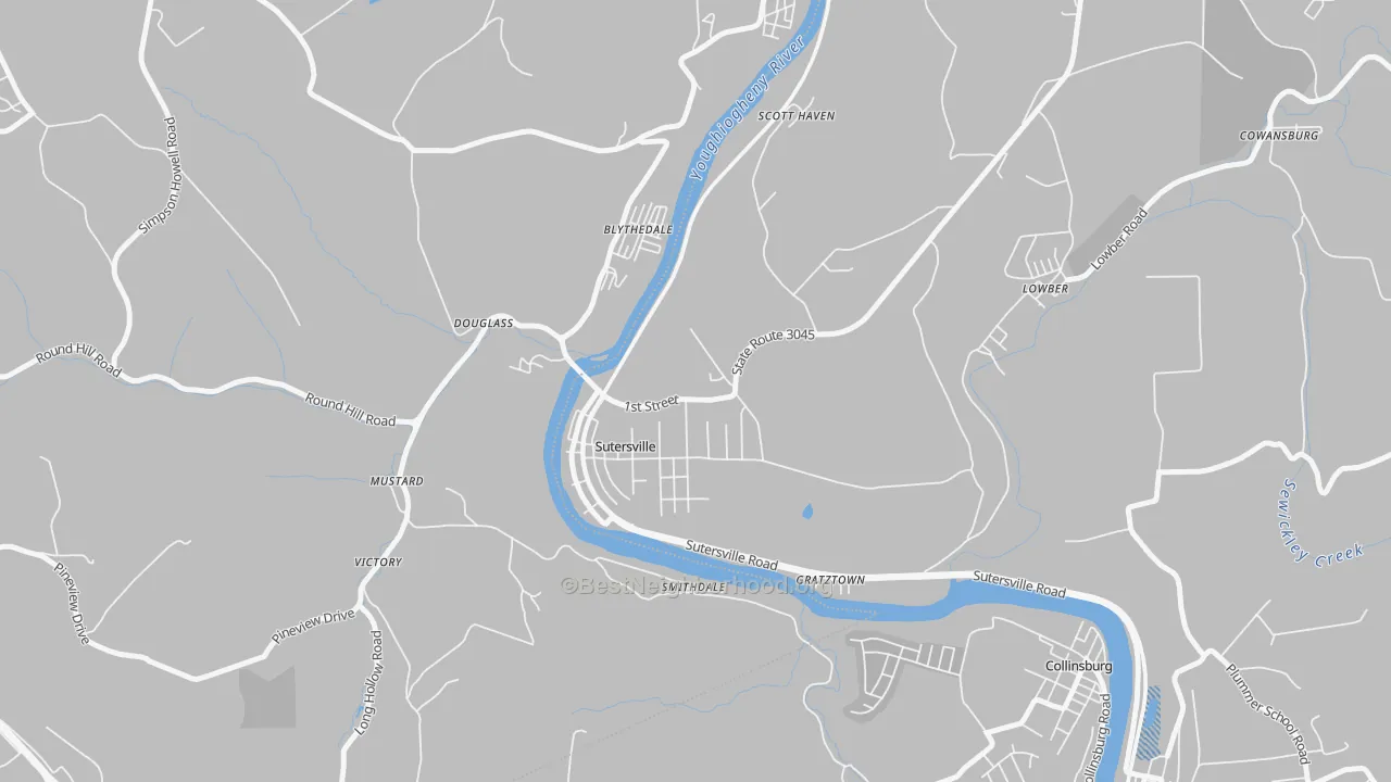 Transit Grade map of 15083, PA