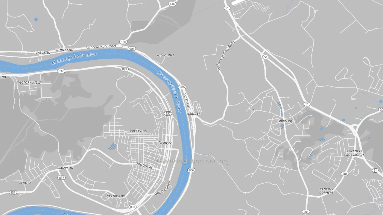 Transit Grade map of 15087, PA