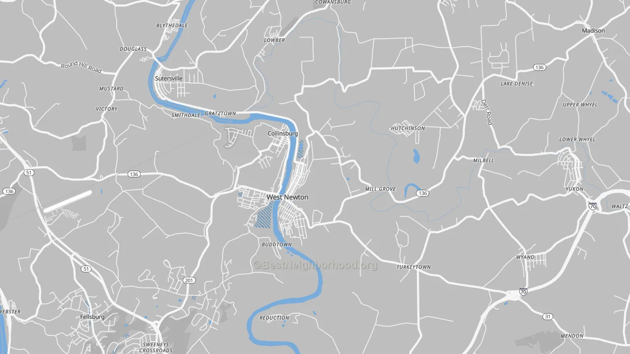 Transit Grade map of 15089, PA