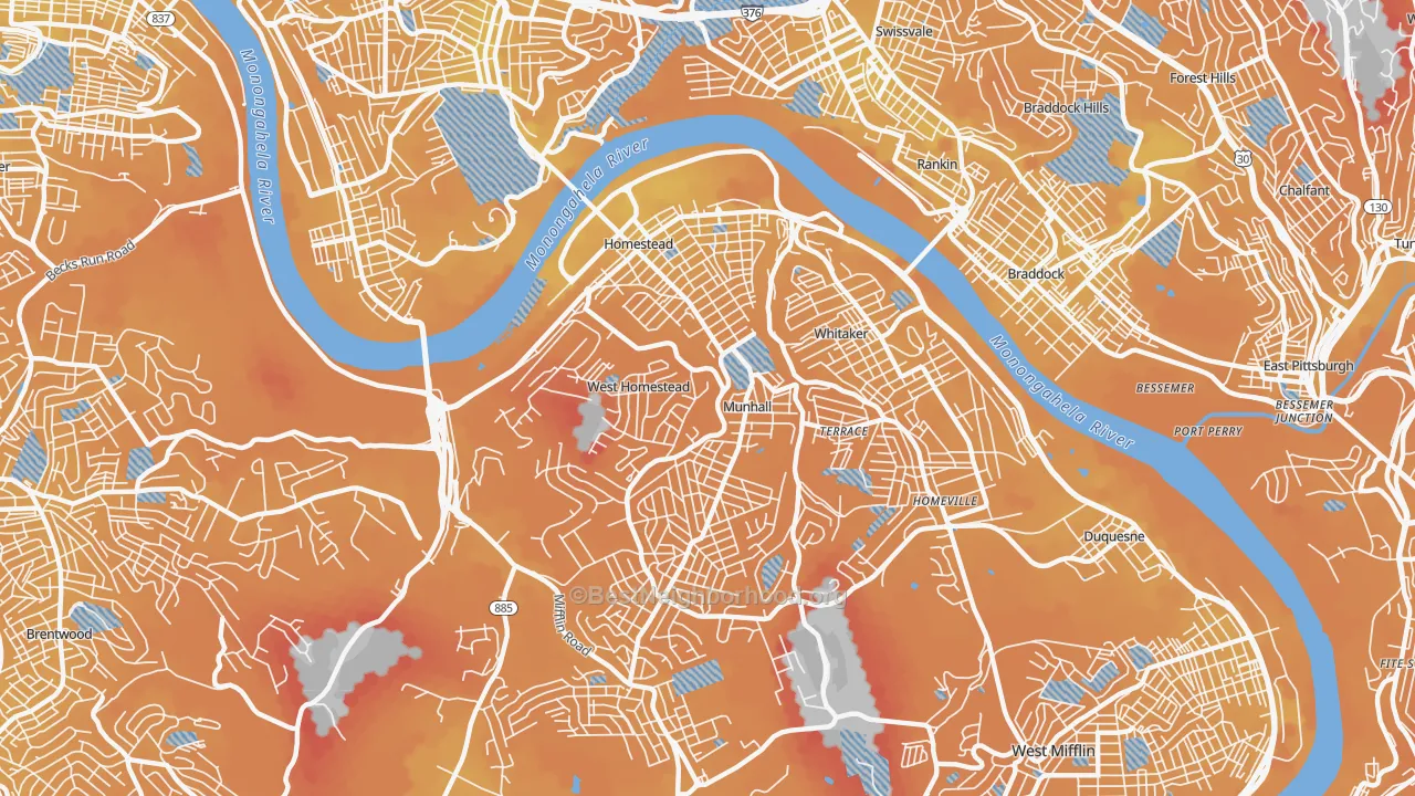 Transit Grade map of 15120, PA