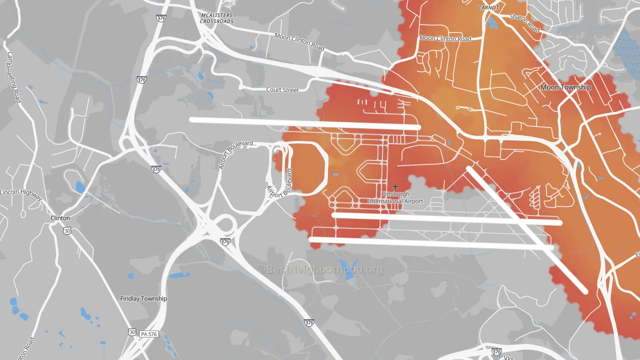 Transit Grade map of 15231, PA