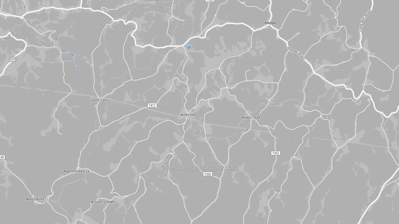 Transit Grade map of 15310, PA