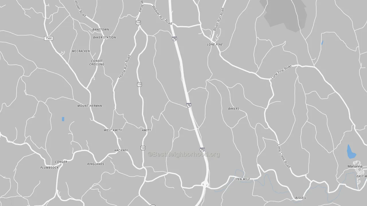 Transit Grade map of 15311, PA