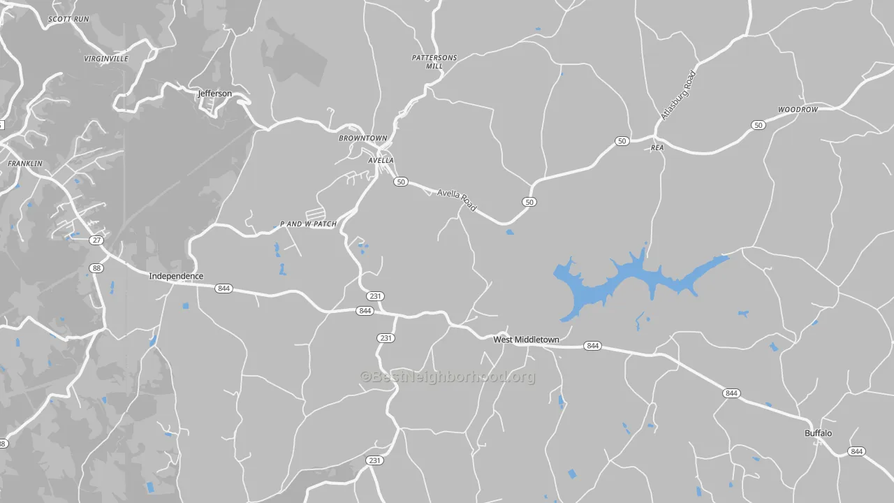 Transit Grade map of 15312, PA