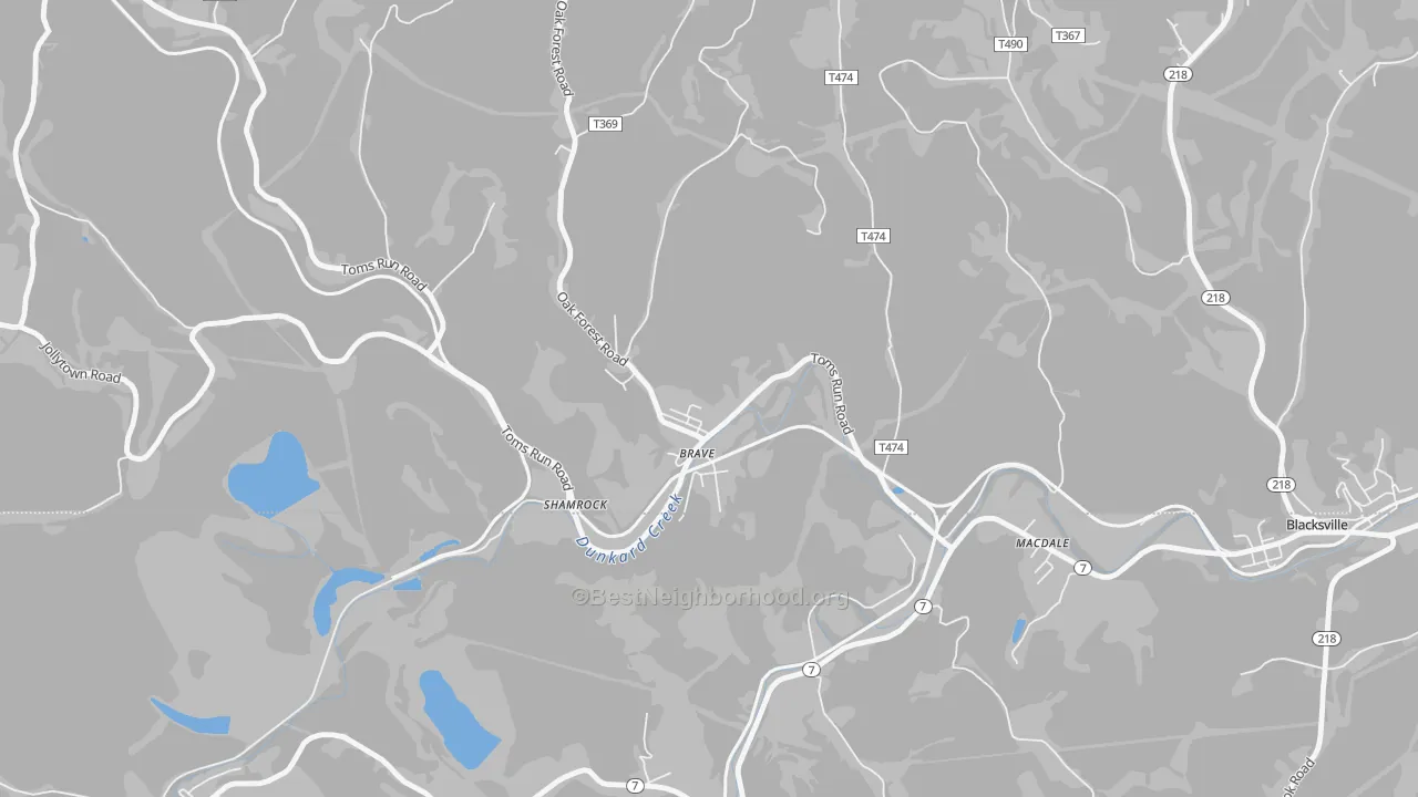 Transit Grade map of 15316, PA