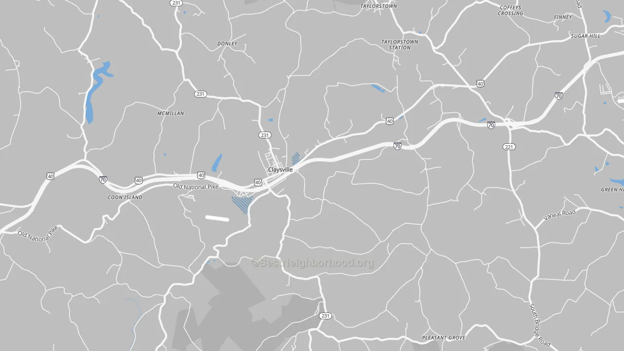 Transit Grade map of 15323, PA