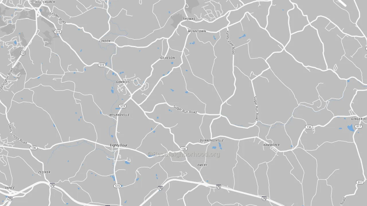Transit Grade map of 15330, PA