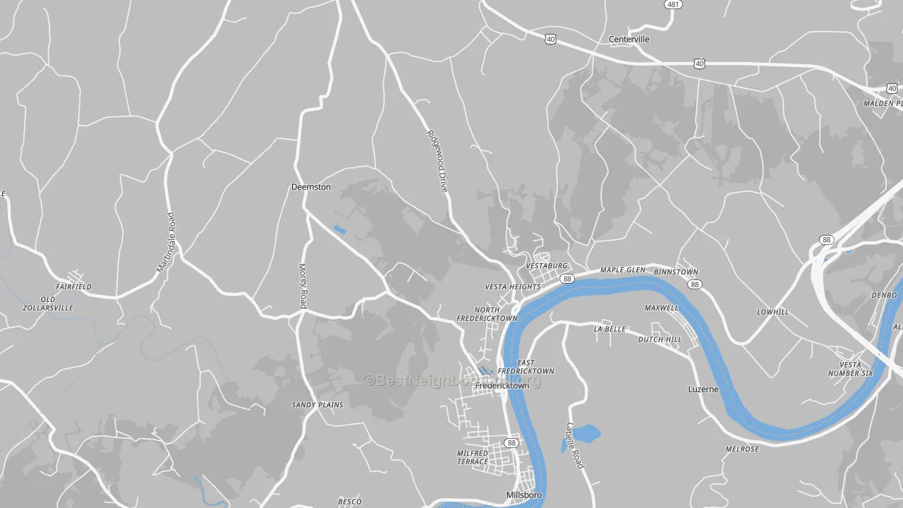 Transit Grade map of 15333, PA