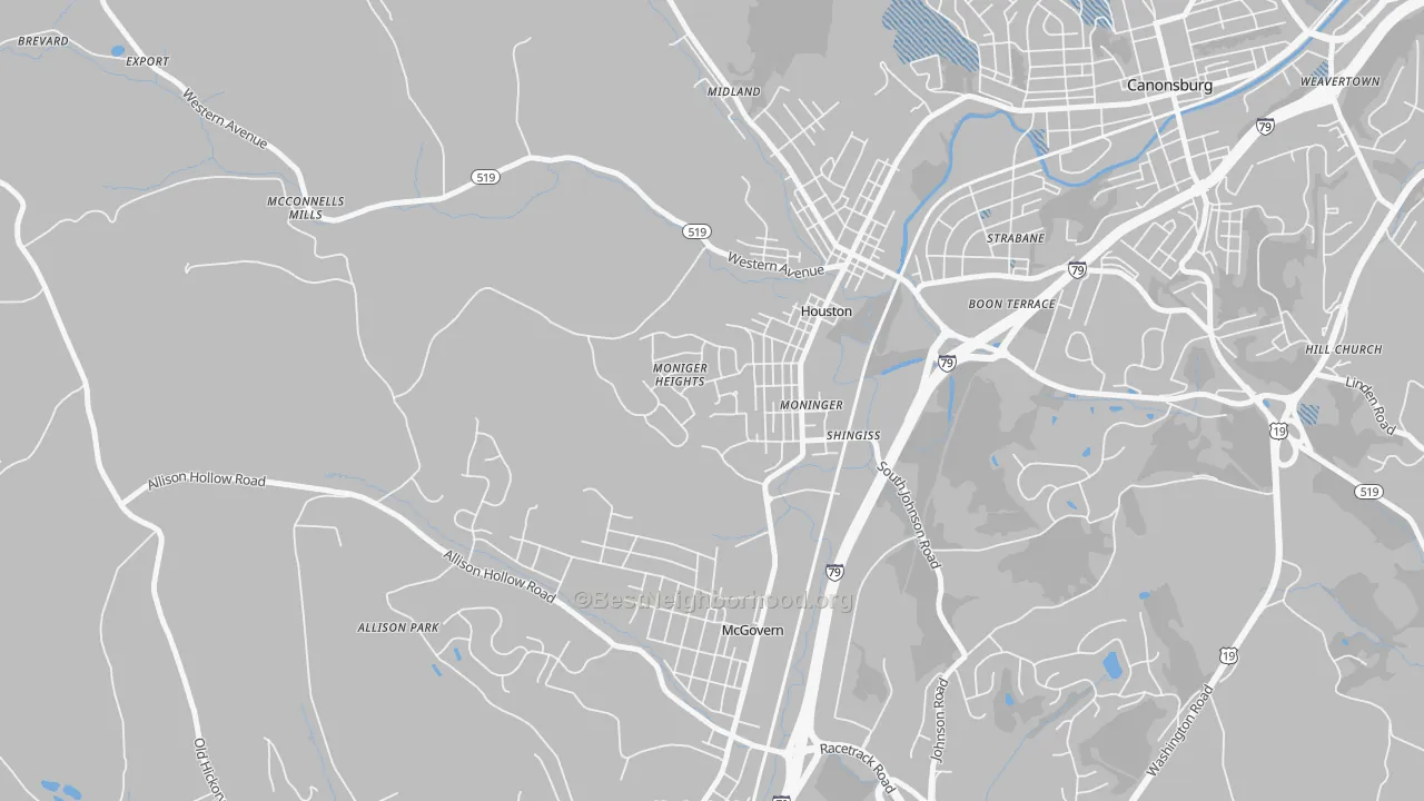 Transit Grade map of 15342, PA