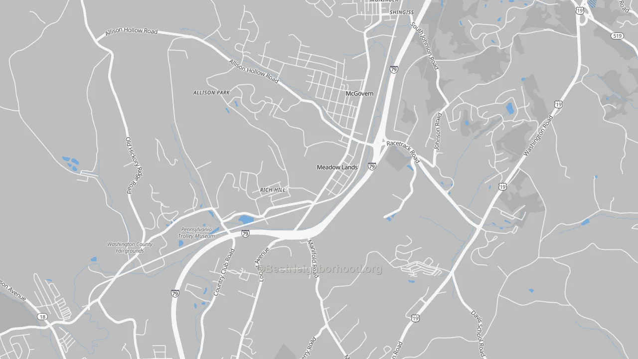 Transit Grade map of 15347, PA