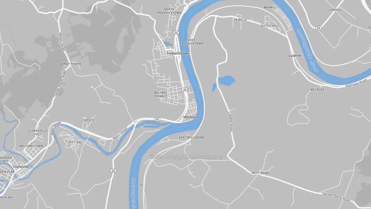Transit Grade map of 15348, PA