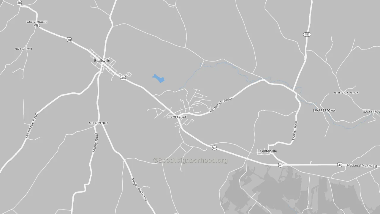Transit Grade map of 15358, PA
