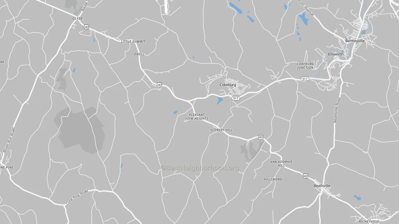 Transit Grade map of 15360, PA