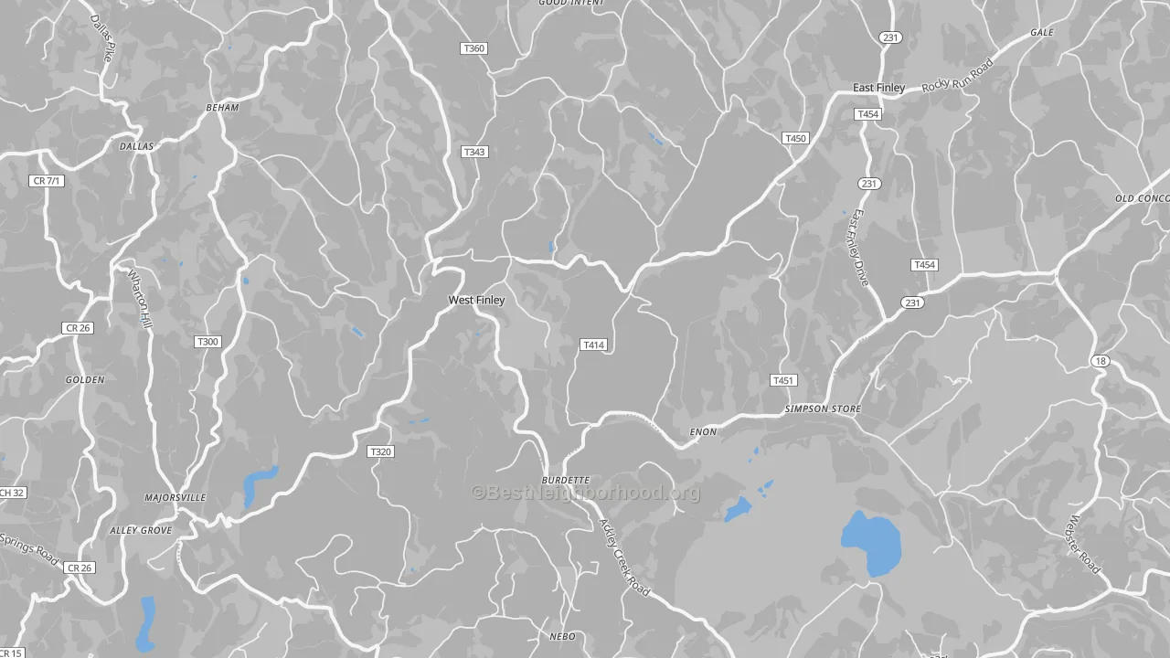 Transit Grade map of 15377, PA
