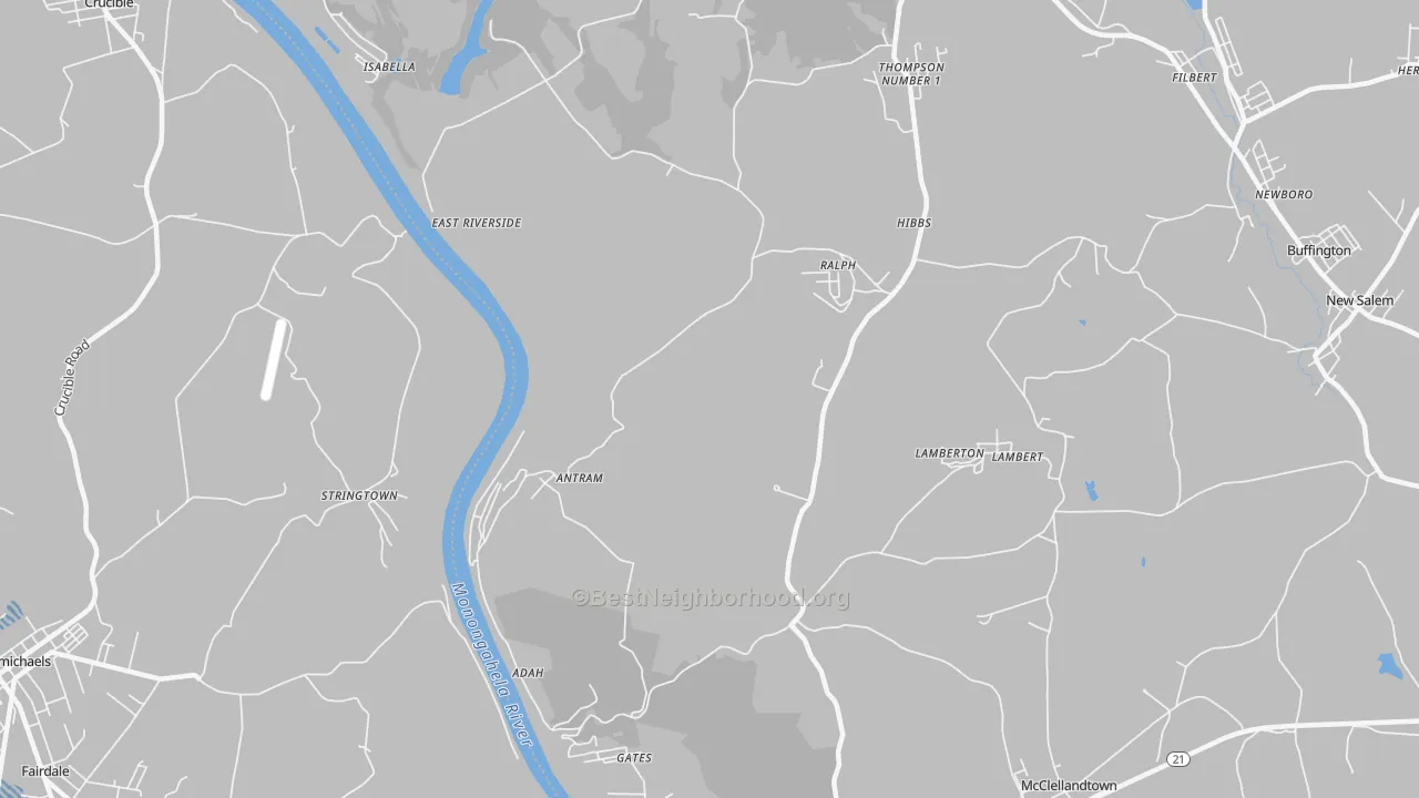 Transit Grade map of 15410, PA