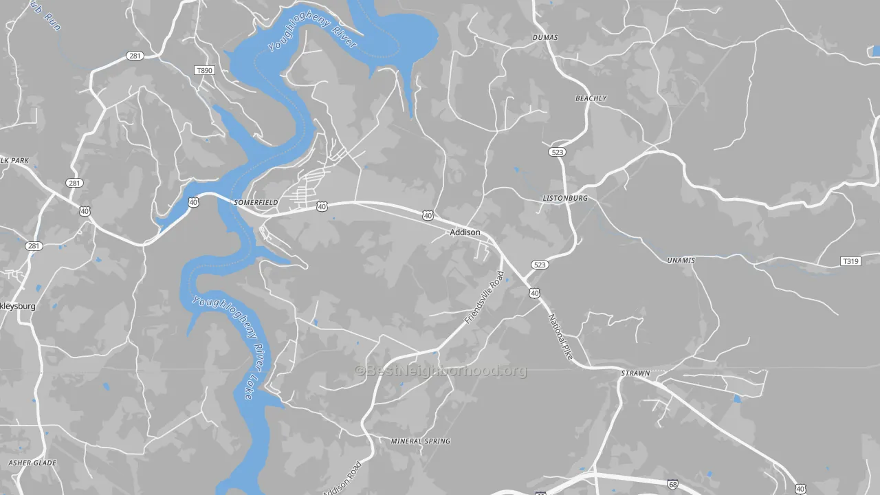 Transit Grade map of 15411, PA