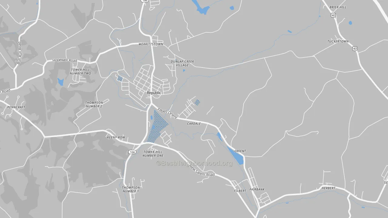 Transit Grade map of 15420, PA