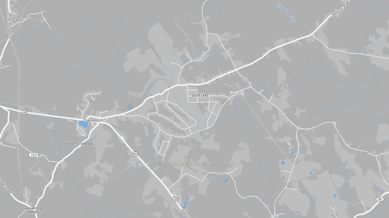 Transit Grade map of 15421, PA