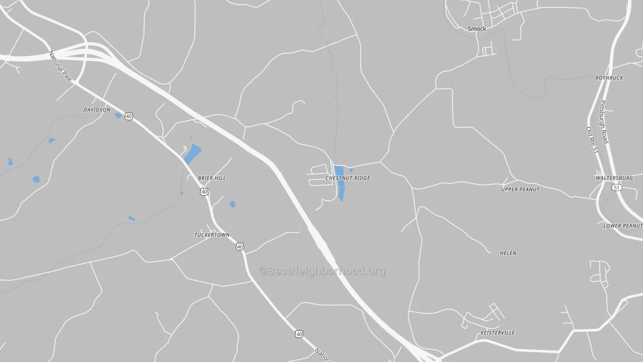 Transit Grade map of 15422, PA