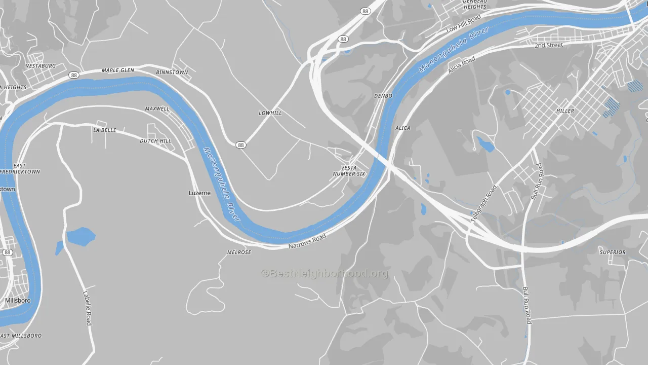 Transit Grade map of 15429, PA